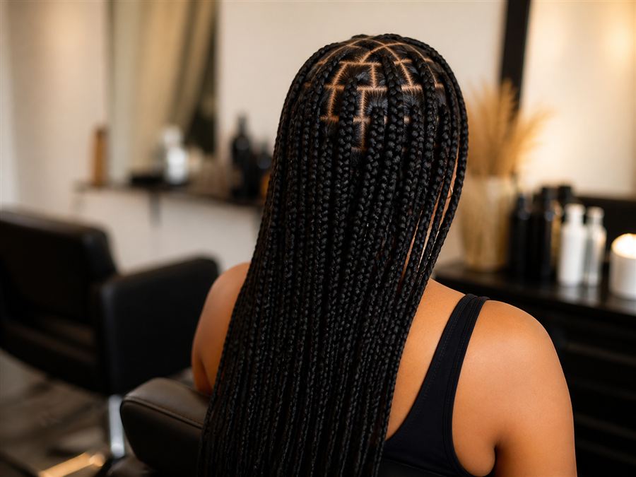 Classic individual box braids