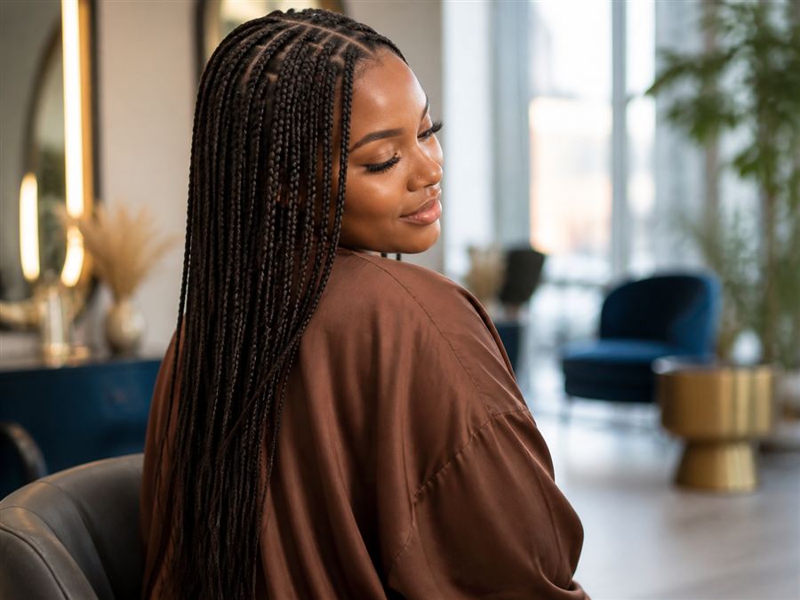 Extra Small Knotless Braids